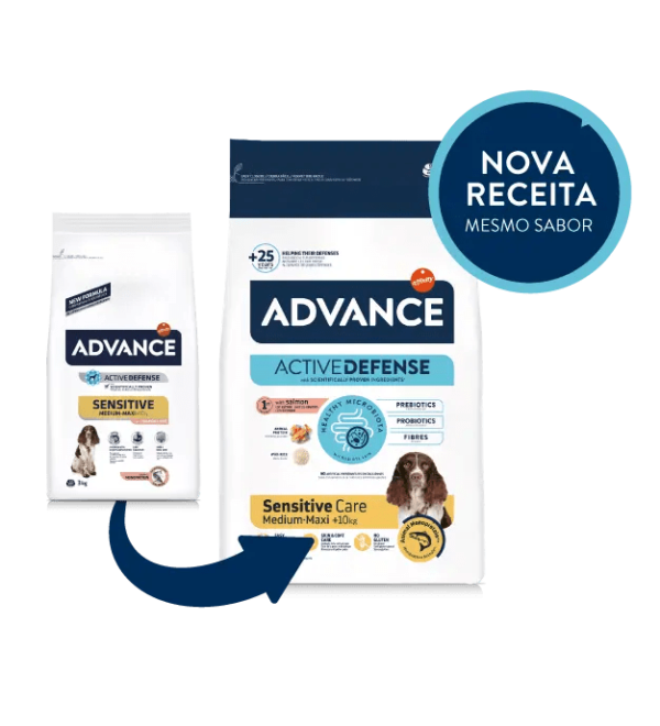 ADVANCE ADULT SENSITIVE CARE MEDIUM/MAXI SALMÃO