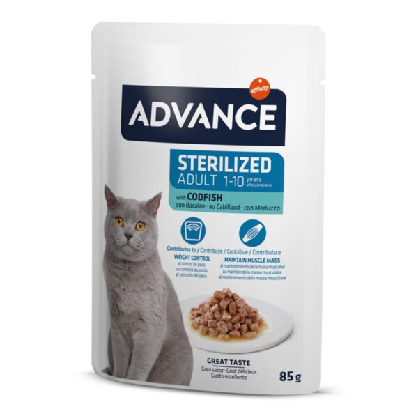 ADVANCE CAT WET ADULT STERILIZED CODFISH