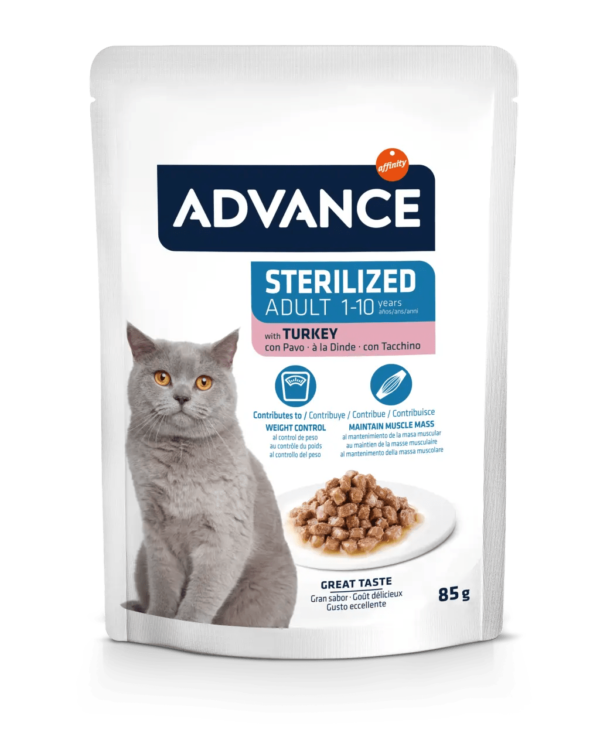 ADVANCE CAT WET ADULT STERILIZED TURKEY