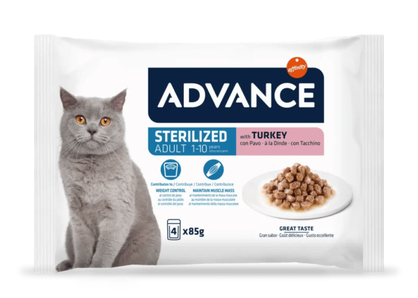 ADVANCE CAT WET ADULT STERILIZED TURKEY
