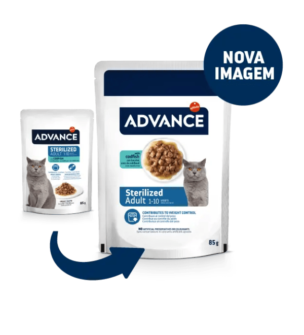 ADVANCE CAT WET ADULT STERILIZED CODFISH