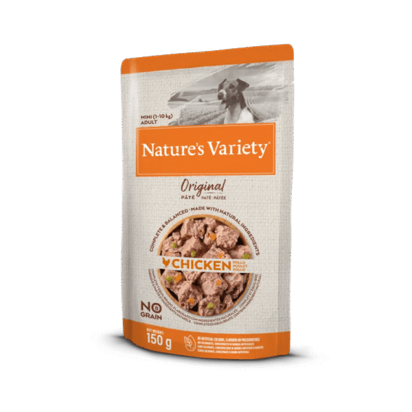 NATURE’S VARIETY DOG WET ORIGINAL NO GRAIN MINI FRANGO PAT