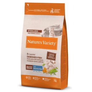 NATURE'S VARIETY CAT GRAIN STERILIZED PEIXE BRANCO