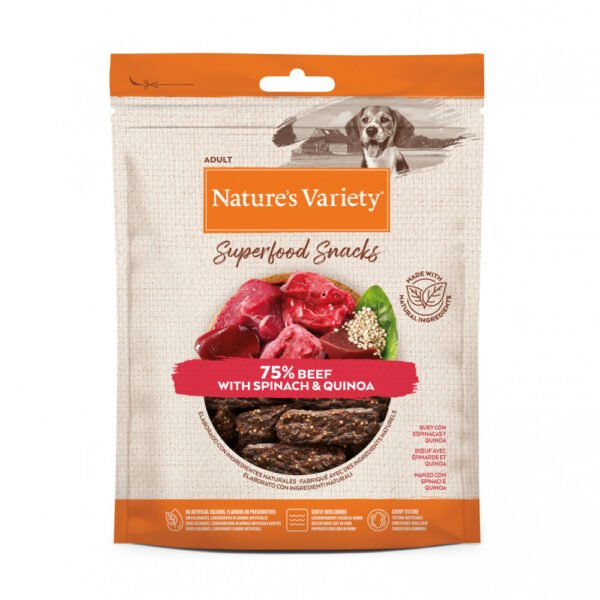 nature-s-variety-superfood-snacks-para-cao-vaca NATURE'S VARIETY DOG SUPERFOOD SNACKS BEEF