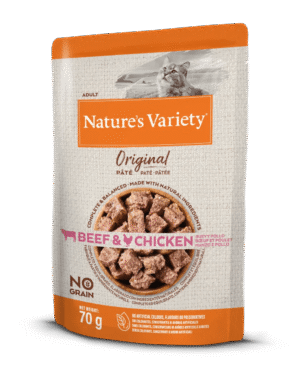 NATURE'S VARIETY CAT WET ORIGINAL NO GRAIN VACA & FRANGO PAT