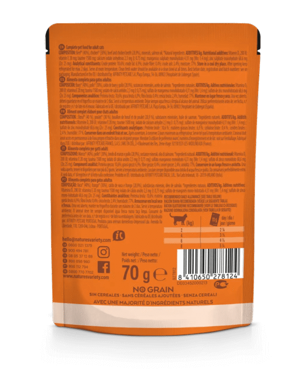 NATURE'S VARIETY CAT WET ORIGINAL NO GRAIN VACA & FRANGO PAT