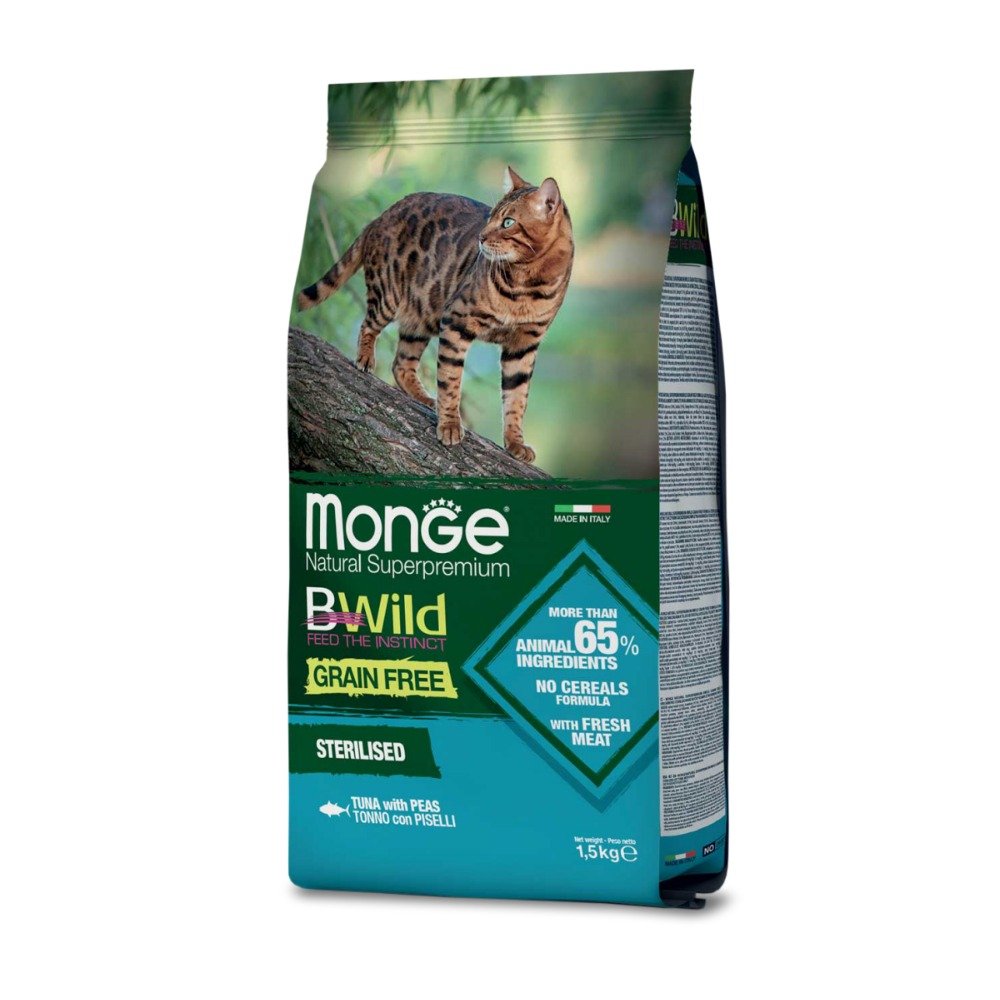 MONGE GATO BWILD ESTERILIZADO ATUM