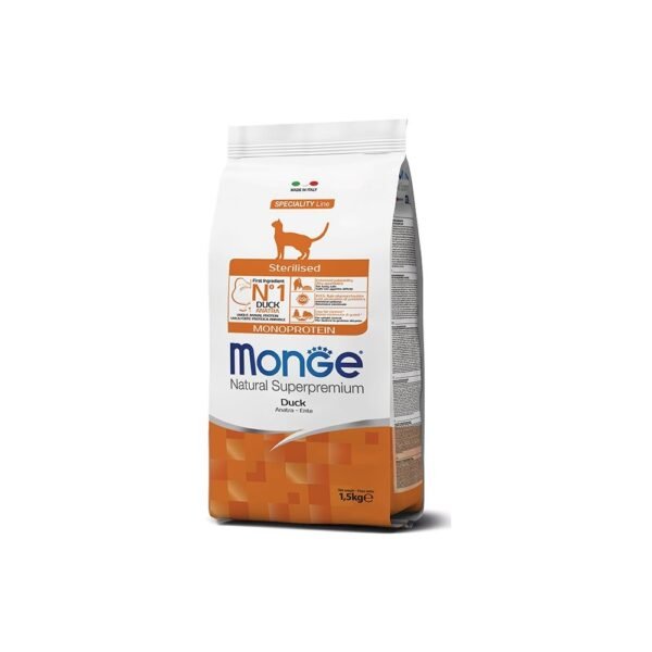 Monge Gato Monoprotein Line Sterilised Pato | Ração Monoproteica para Gatos Esterilizados